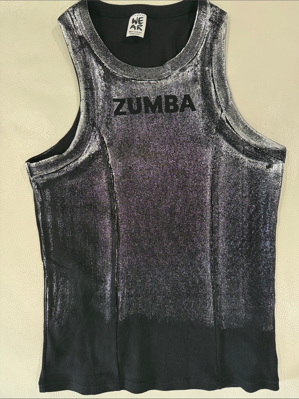Zumba Rock 'n' Roll Fitted High Neck Rib Tank - SIZE M